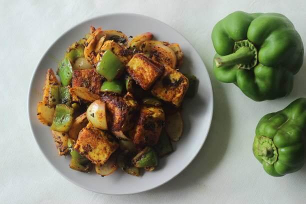 Paneer And Capsicum Stir Fry